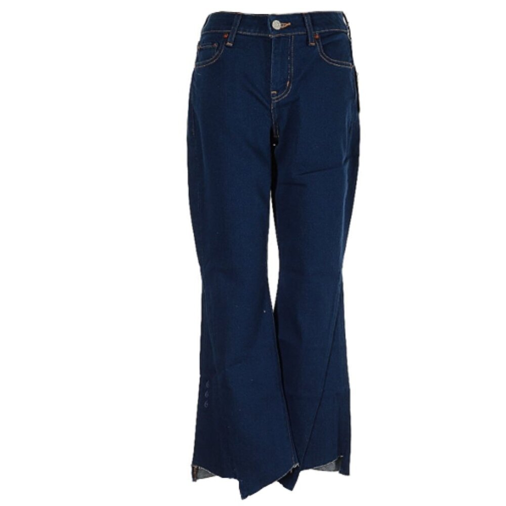 ÉTICA Micki Cropped Flare Jeans in Pure Blue